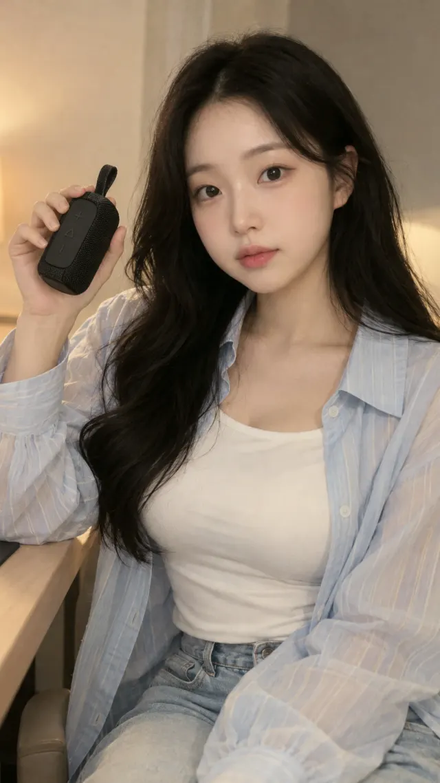 셔츠 한 장에 손바닥만 한 스피커