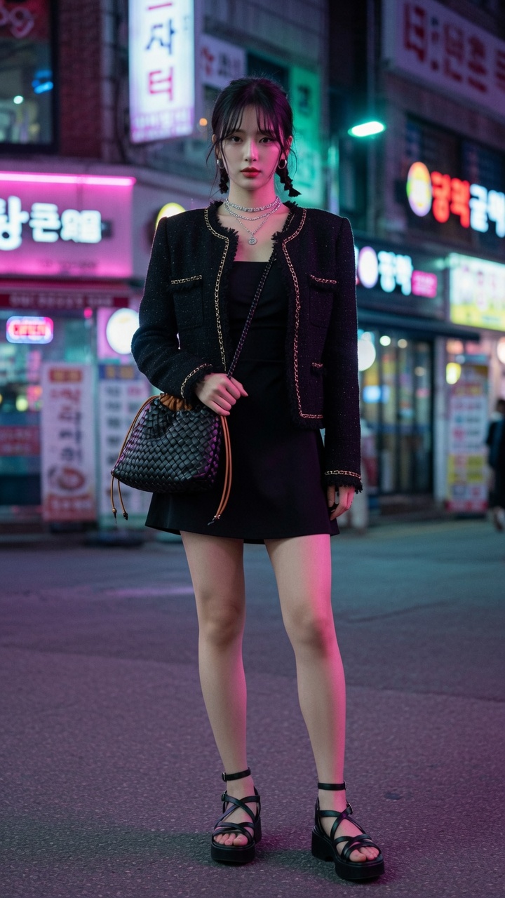 블랙에 트위드 하나 1