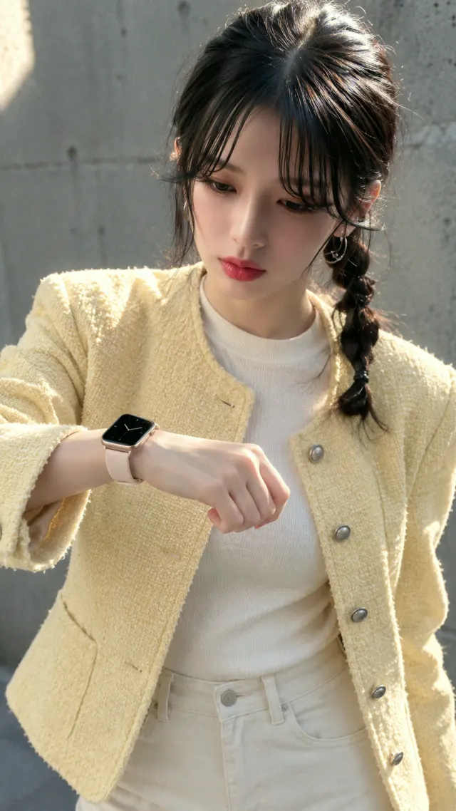 트위드 소매 끝, 시계 한 줄