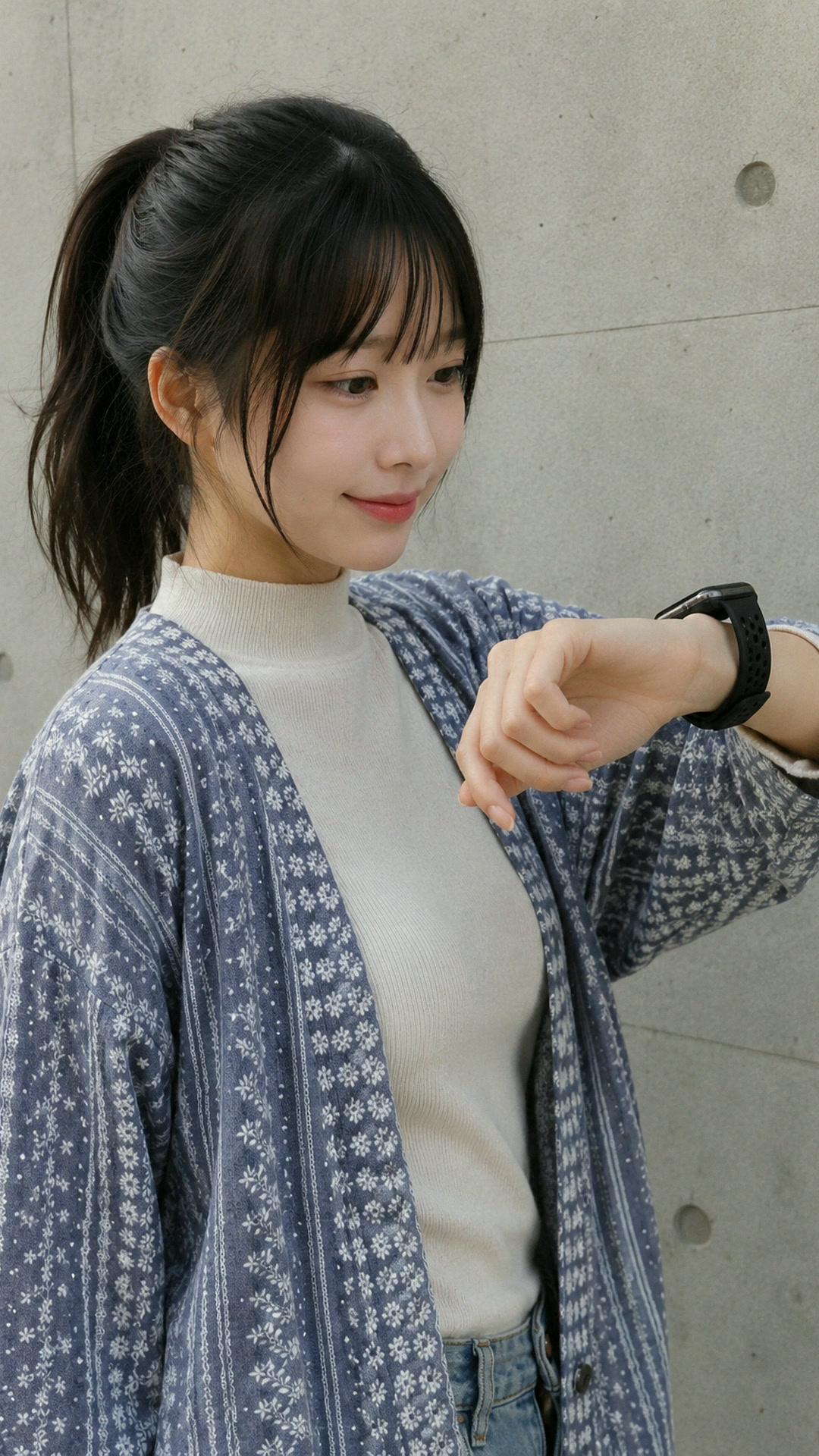 가디건 걸치고, 충전기는 파우치에 1